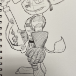 Ratchet fan art with Ratchet holding a Wrench